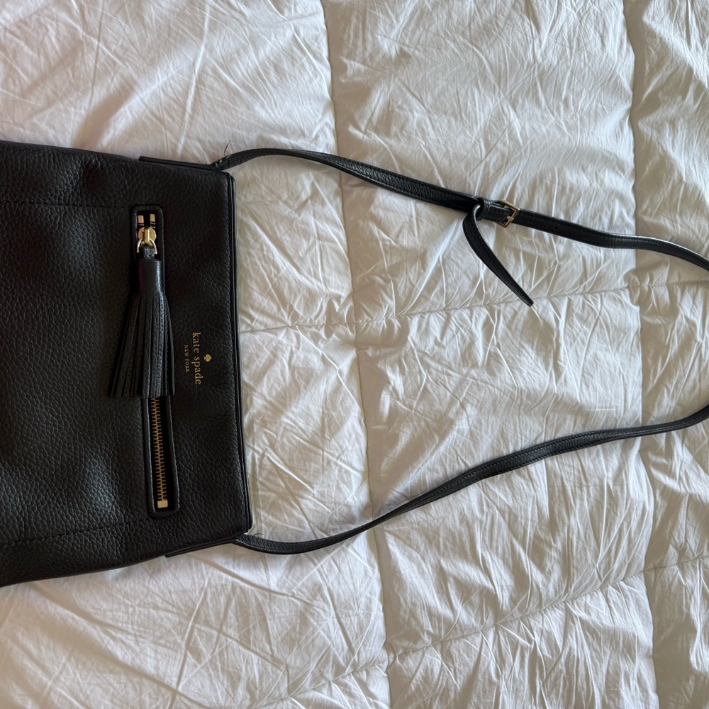 Kate Spade Black Leather Crossbody Bag